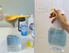 Spray nettoyant quotidien pour garder votre douche propre!