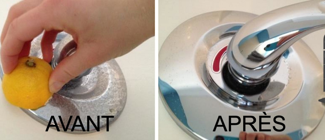 Faites briller la robinetterie de la douche sans produit nettoyant!