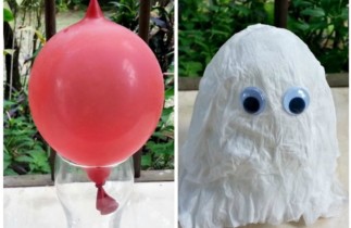 Fabriquer un fantôme à l'aide de papier de soie et d'un ballon!