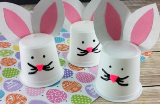 Réutilisez vos k-cup pour en faire de jolis lapins de Pâques!